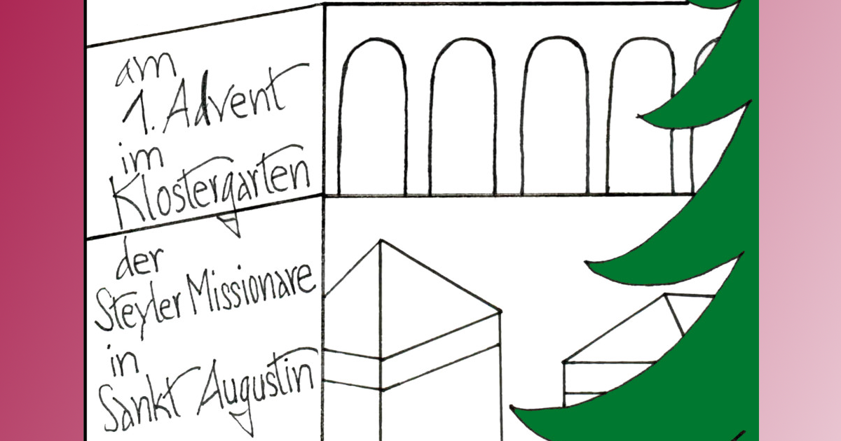 Foto Ausschnitt Plakat Weihnachtsmarkt Steyler Missionare